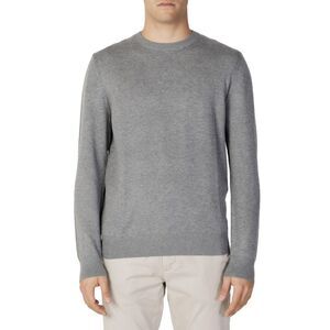 Diktat Merino Wool Crewneck Sweater Classic Fit Men Grey Sweaters & Knitwear